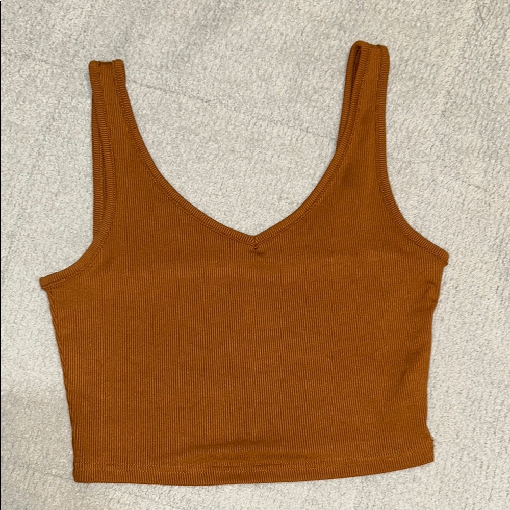 Women's Rust Crop Tank Top